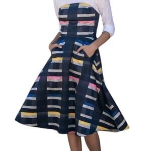 Beckley by Melissa Chic Strapless Multicolor Striped Party Dress - Size 0